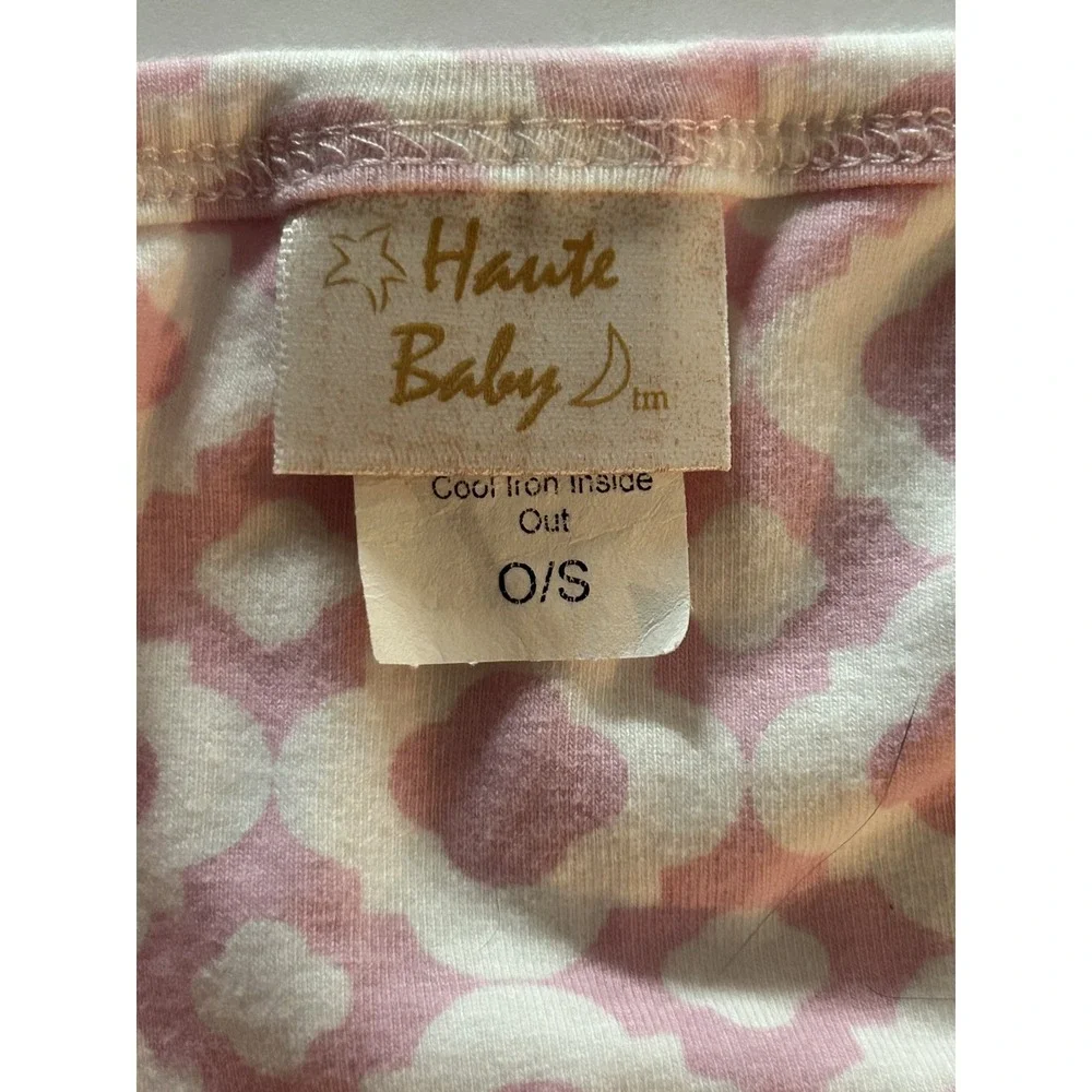 Haute Baby Girls Pink White 100% Cotton Recieving Blanket‎ Lovey 3D Hearts 27x24